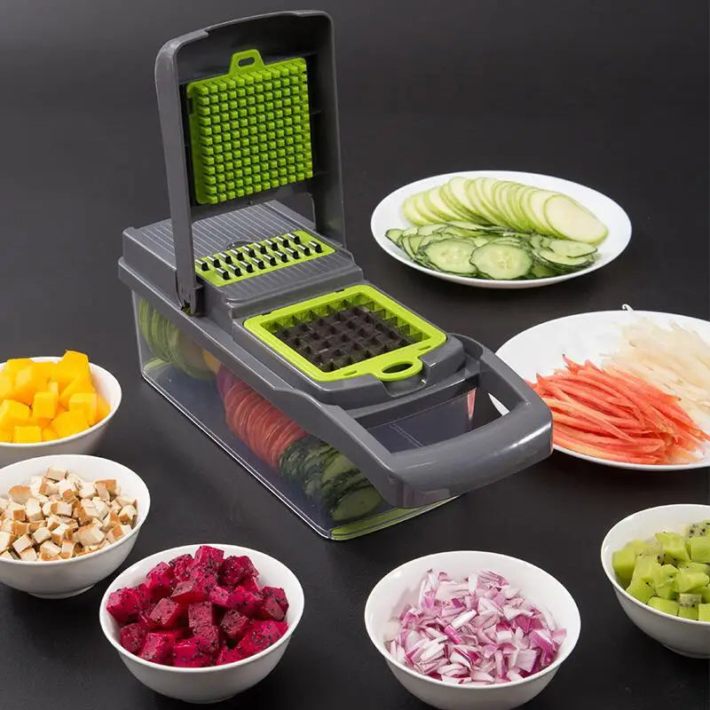 All‑in‑One Manual Vegetable Slicer & Salad Chopper — Precision Dicer for Fast, Uniform Prep