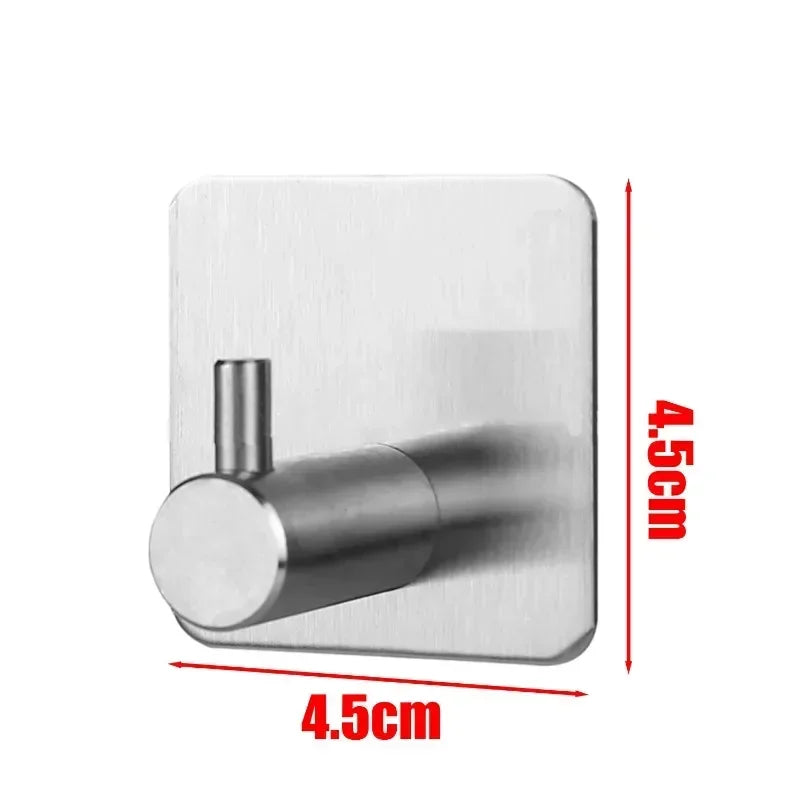 Matte Black Adhesive Wall Hook — Single, 2- or 6-Pack | Secure, Damage-Free Hanging for Coats, Towels, Robes, Kitchen & Bathroom