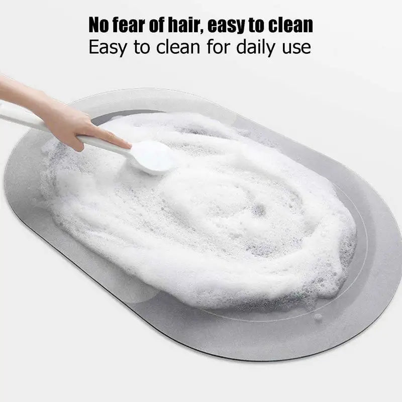 Diatomite Quick-Dry Bath Mat — Rapid-Dry, High-Absorbency, Slip-Resistant Floor Pad for Bathroom, Tub, Toilet and Kitchen