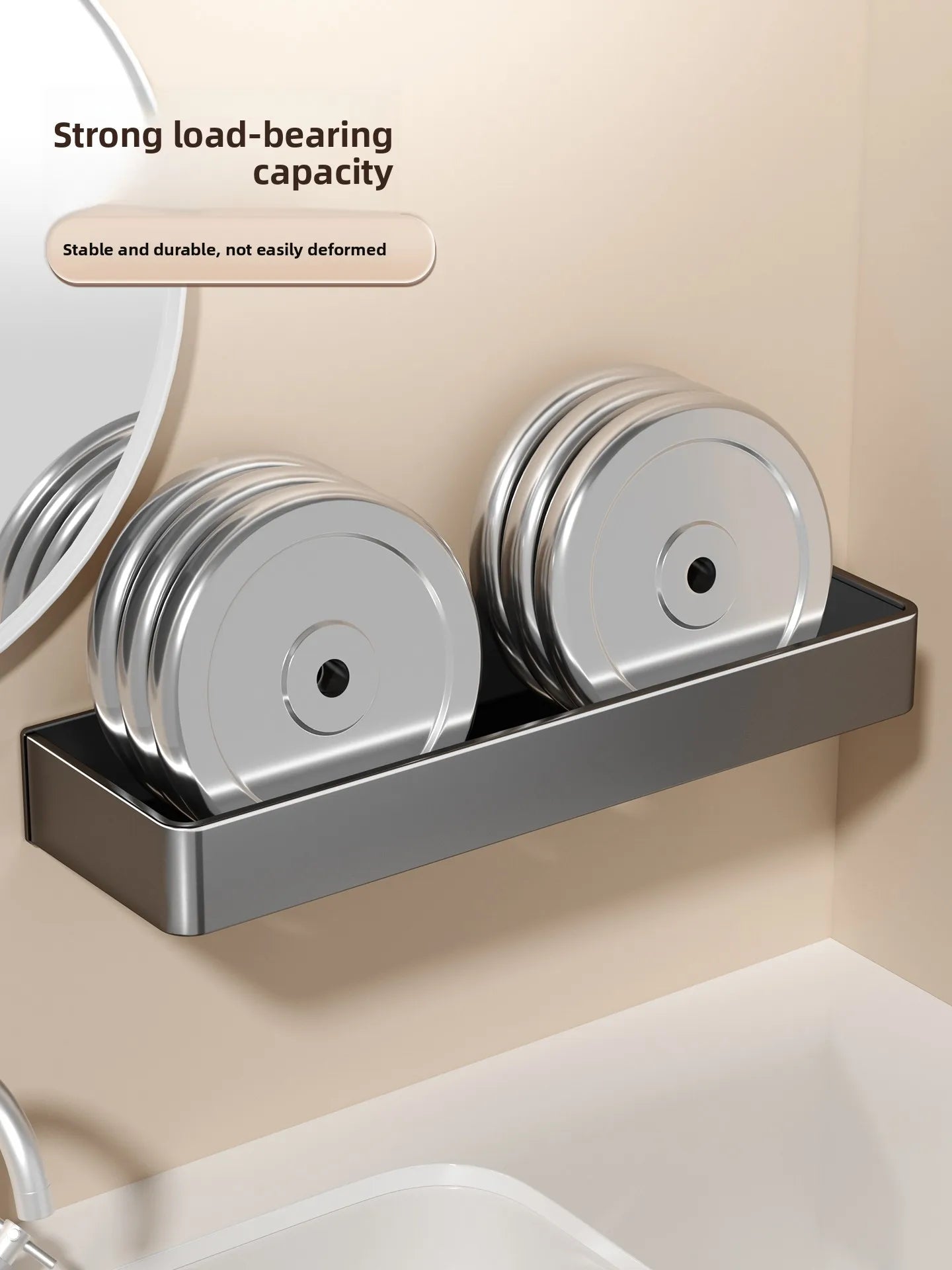 Wall‑Mounted Multi‑Functional Storage Shelf — No Drilling Required