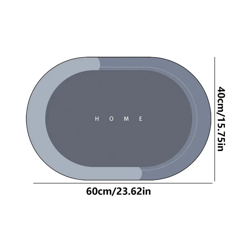 Diatomite Quick-Dry Bath Mat — Rapid-Dry, High-Absorbency, Slip-Resistant Floor Pad for Bathroom, Tub, Toilet and Kitchen