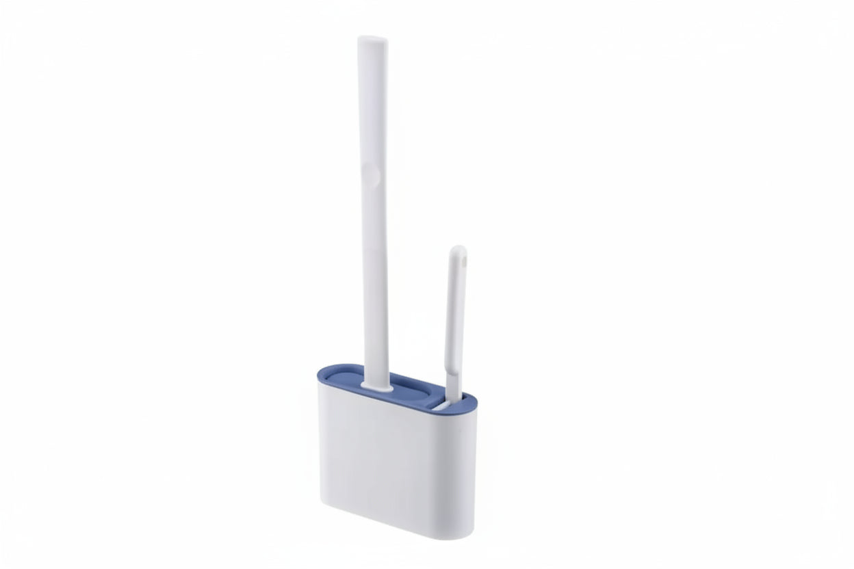 Modern Silicone Toilet Brush with Wall-Mounted Holder