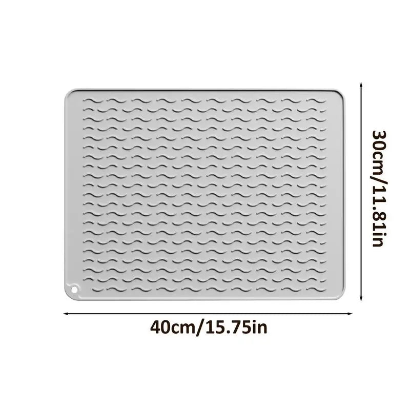 Sink Mat — Large Heat-Resistant Flexible Drain Pad For Countertop