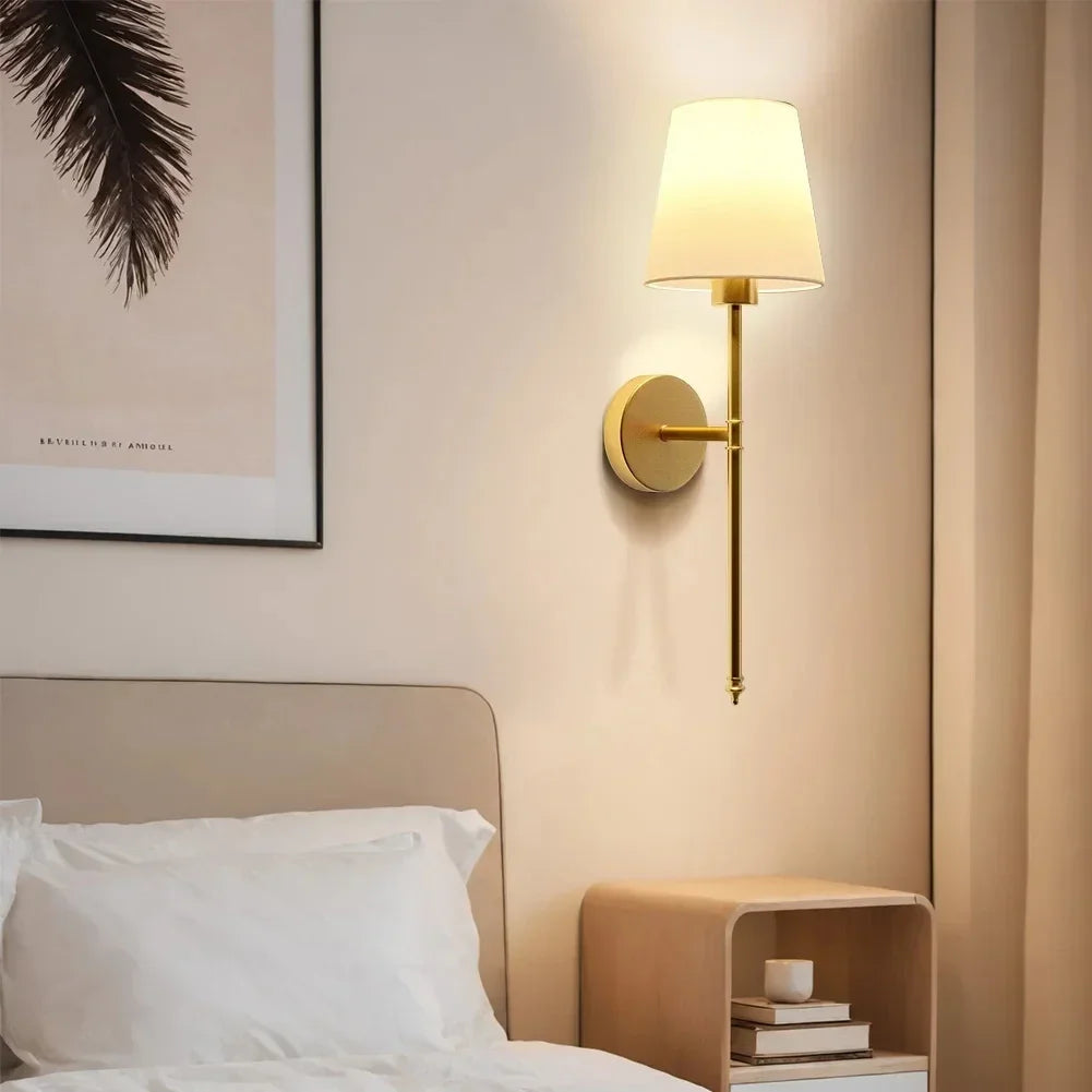 Vintage-Style Wall Lamp – RGB Dimmable LED, Remote Control, No Wiring Needed