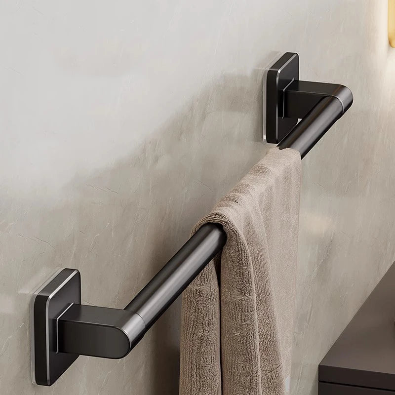 Aluminum Wall-Mounted Shower Towel Rack — Space‑Saving, Multifunctional Bathroom Organizer