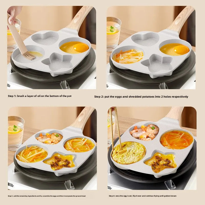Thick-Gauge Flat-Bottom Nonstick Mini Fry Pan — Deep Base for Evenly Cooked Eggs, Burgers & Pancakes