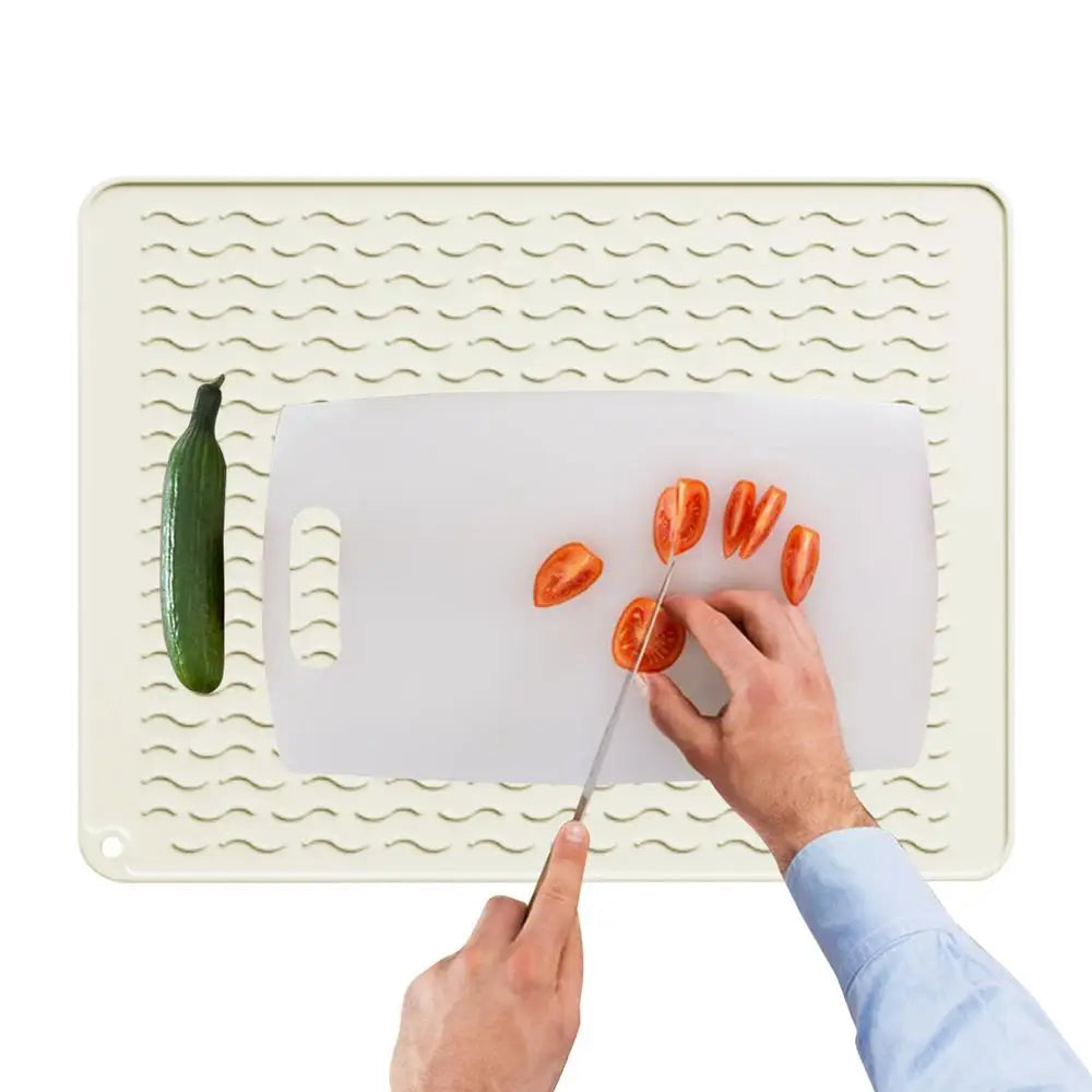 Sink Mat — Large Heat-Resistant Flexible Drain Pad For Countertop