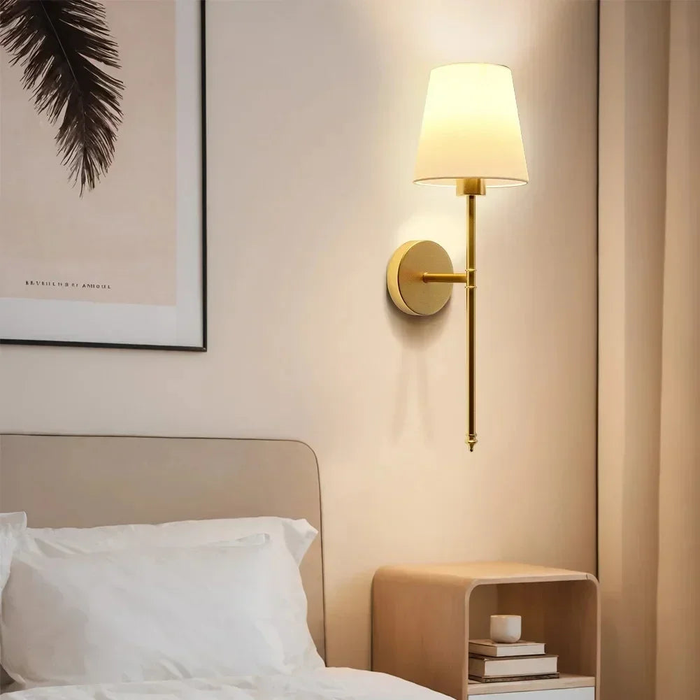 Vintage-Style Wall Lamp – RGB Dimmable LED, Remote Control, No Wiring Needed