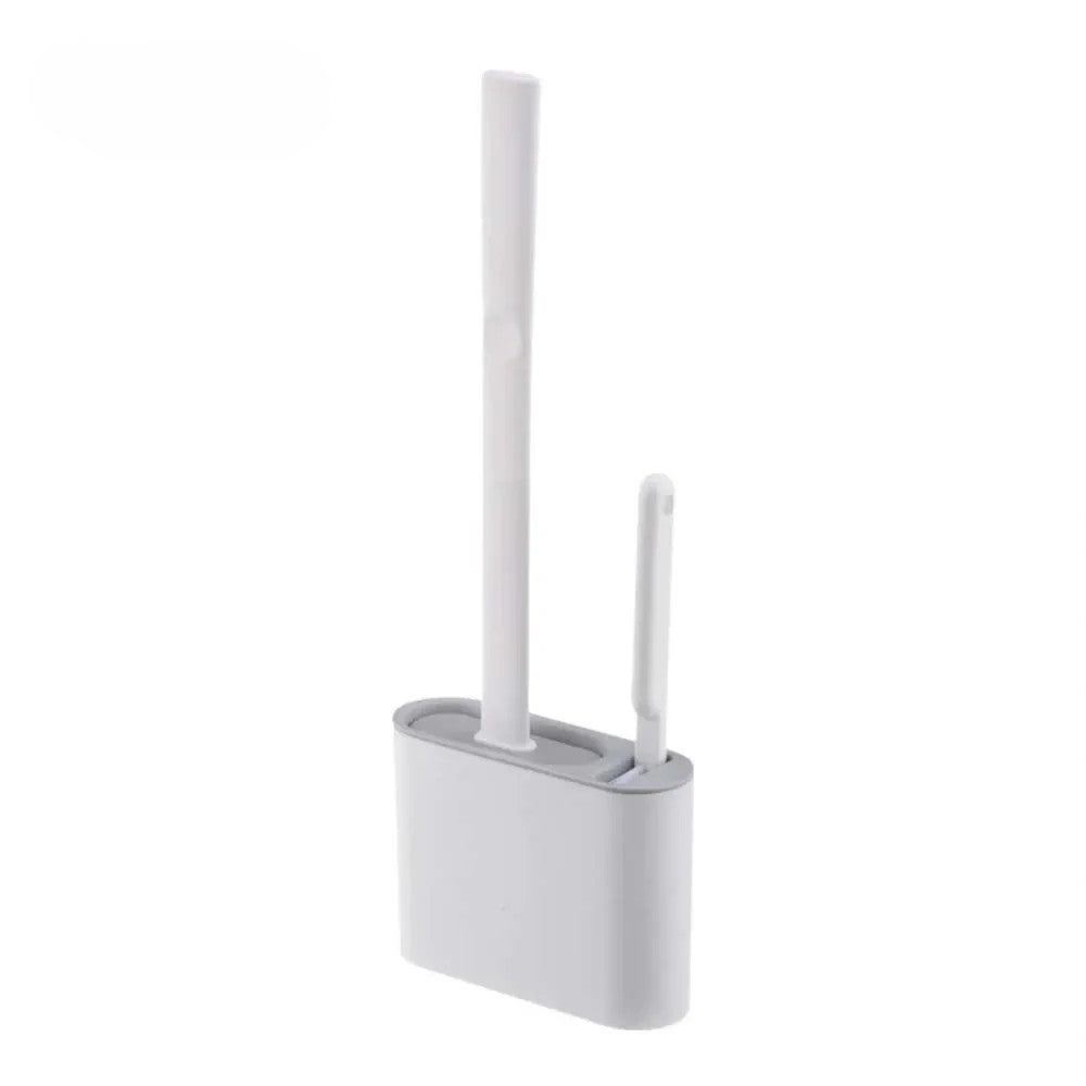 Modern Silicone Toilet Brush with Wall-Mounted Holder
