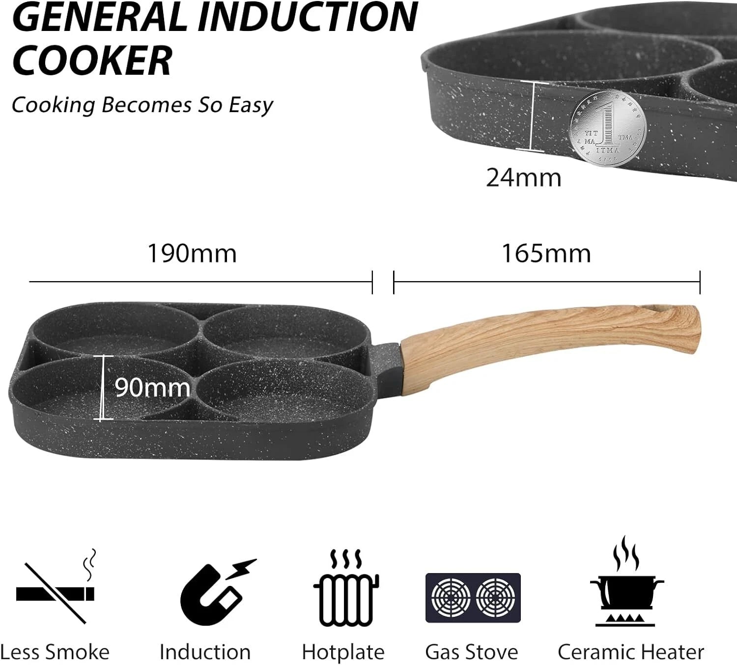 ZeniPan™ — Four‑Section Non‑Stick Pan for Perfect Breakfasts