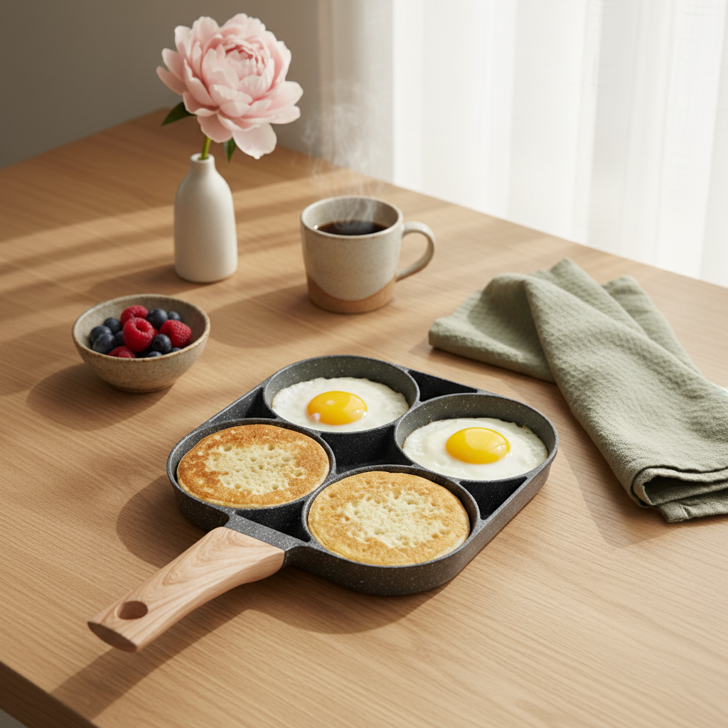 ZeniPan™ — Four‑Section Non‑Stick Pan for Perfect Breakfasts
