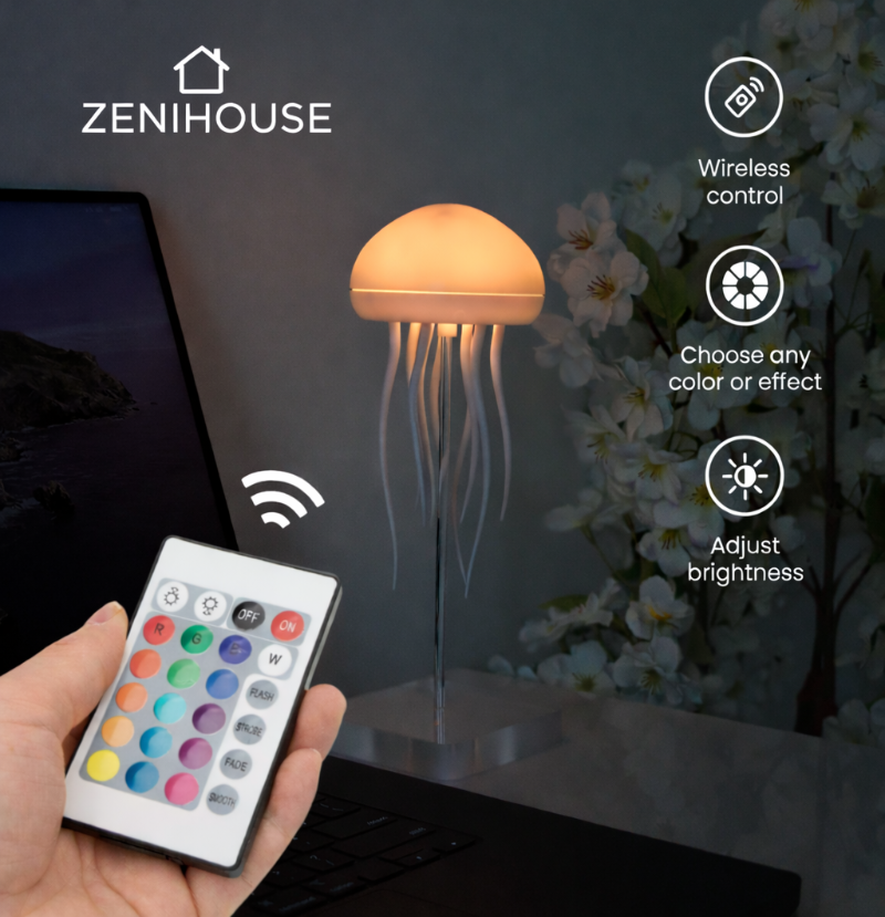 Zeni™ OceanGlow Jellyfish Lamp – Relaxing RGB Night Light
