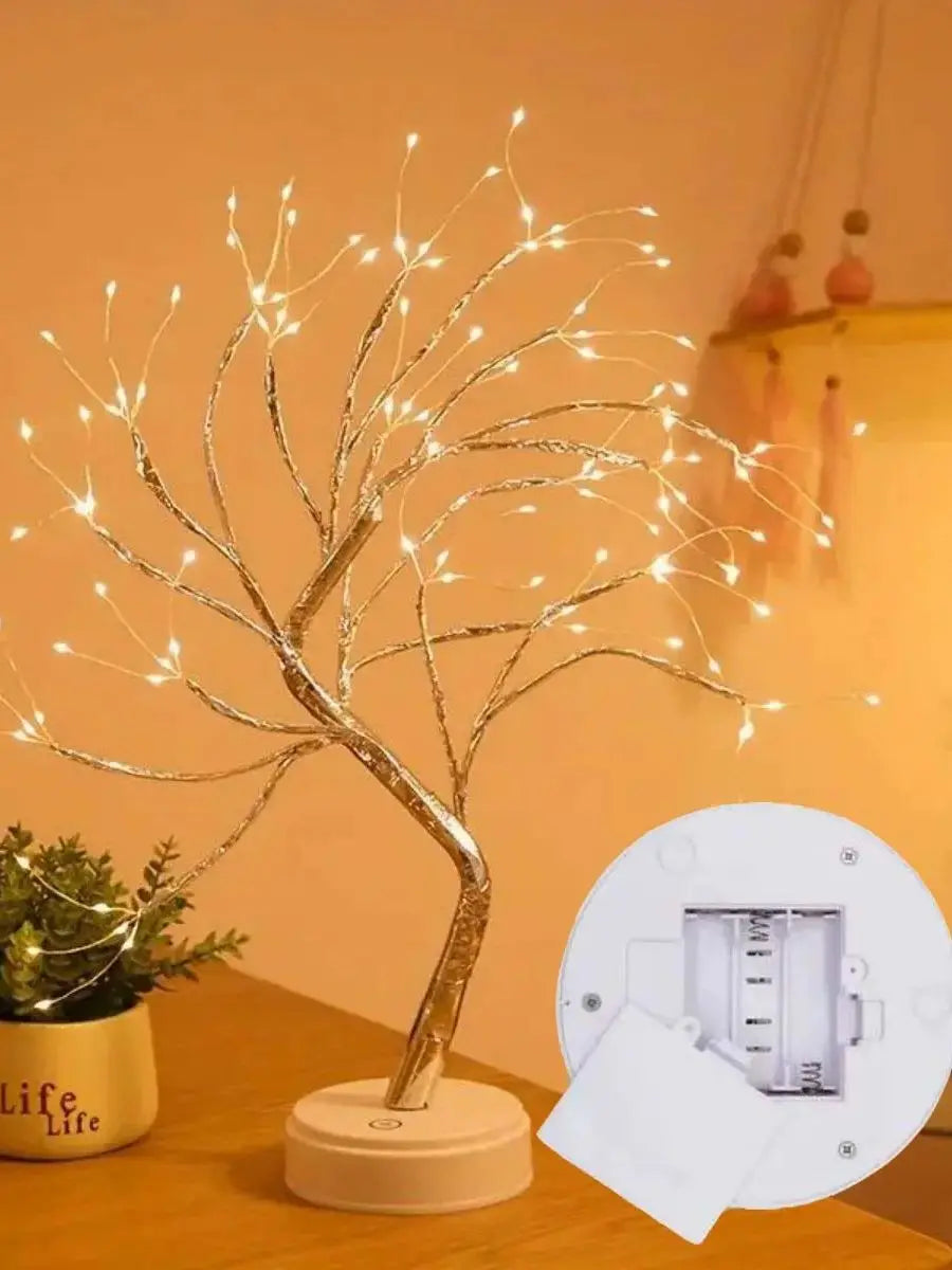 108‑LED Warm White Copper Star String Lights — USB or Battery Powered for Indoor & Outdoor Tree and Decorative Lighting