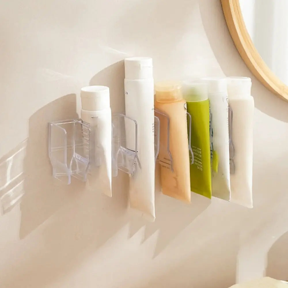 No-Drill Wall-Mounted Bathroom Organizer — Multi-Grid Toothpaste & Toothbrush Drain Holder, Large Capacity