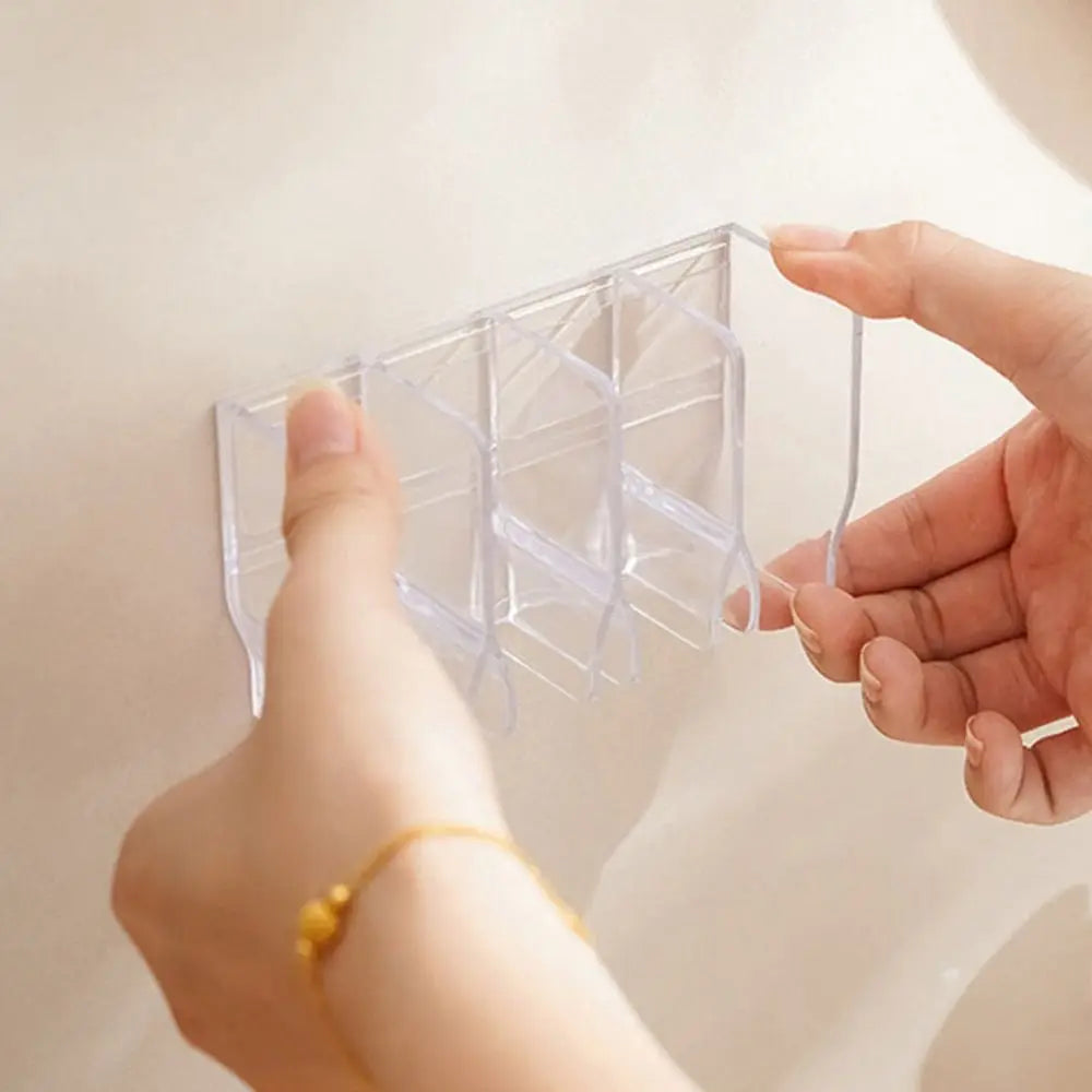 No-Drill Wall-Mounted Bathroom Organizer — Multi-Grid Toothpaste & Toothbrush Drain Holder, Large Capacity