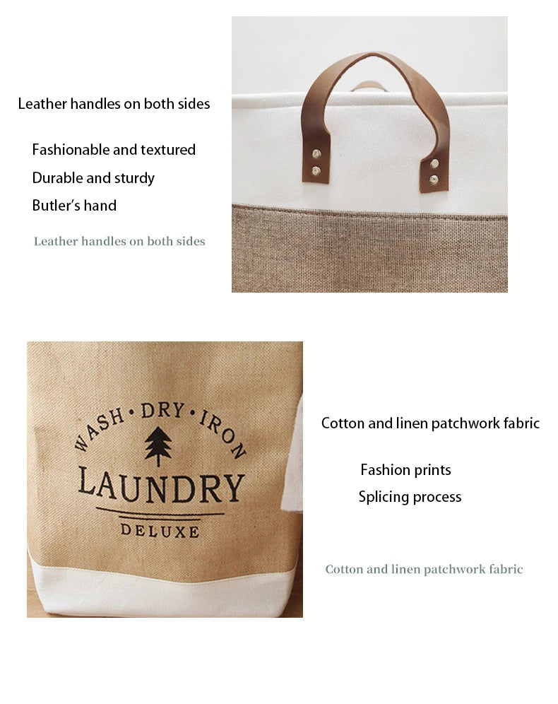 Oversized Collapsible Fabric Laundry Hamper — Breathable High-Capacity Storage Basket for Modern Homes