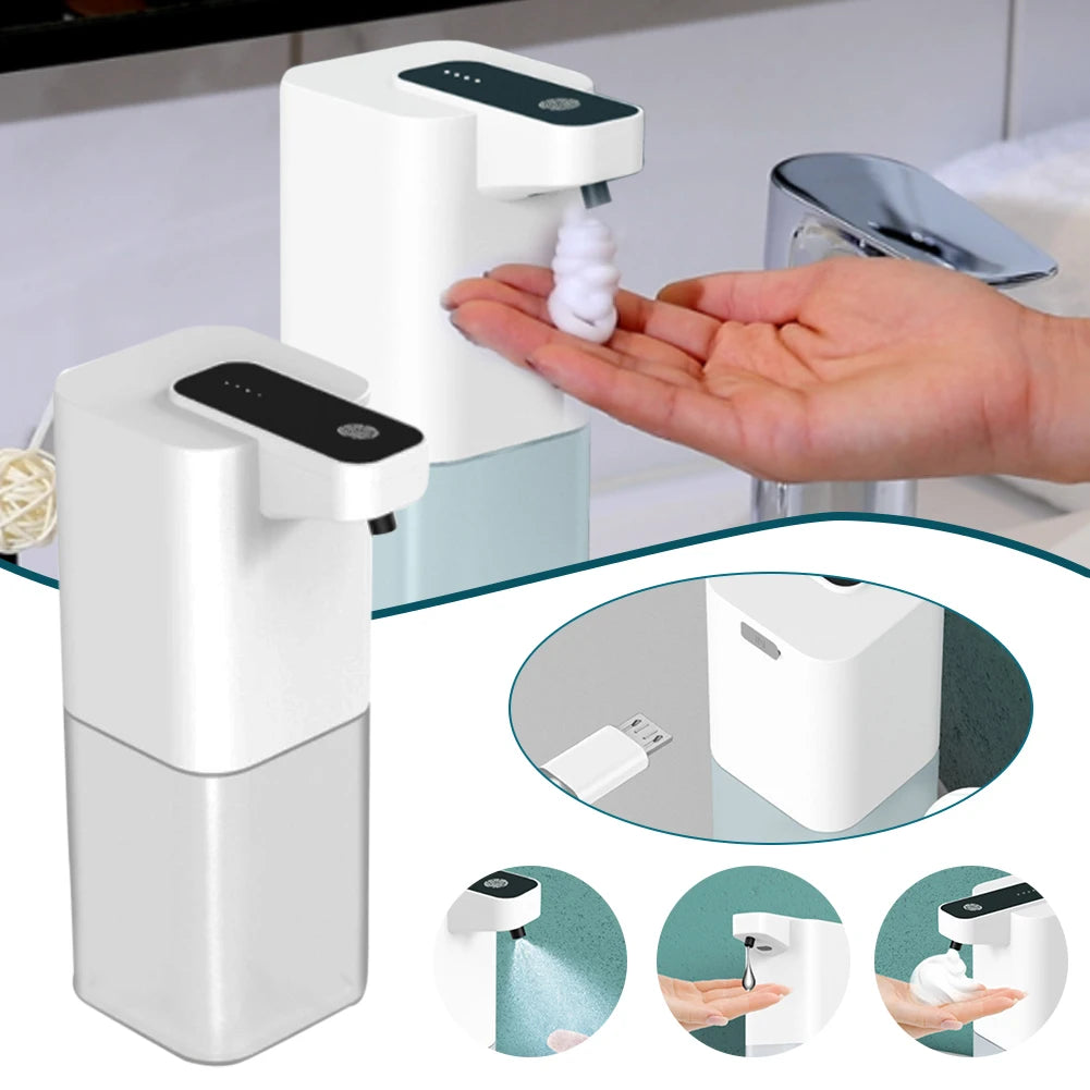 Automatic Soap Dispenser – Touchless Foam Pump for Bathroom & Kitchen - USB Rechargeable