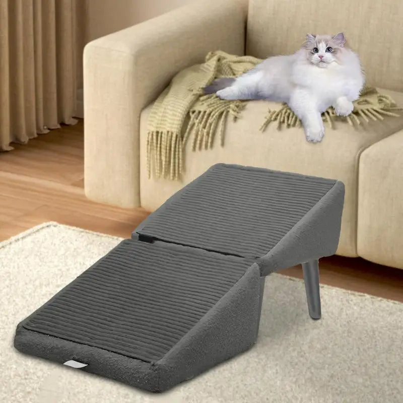 Multifunctional Pet Ramp Ottoman – Foldable Ladder for Bed, Sofa & Car Access