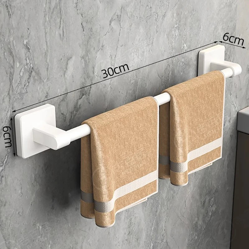 Aluminum Wall-Mounted Shower Towel Rack — Space‑Saving, Multifunctional Bathroom Organizer