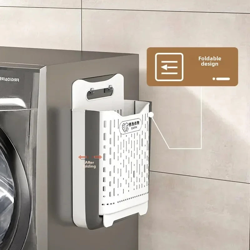 Laundry Hamper Hangable Draining Design, Waterproof, Large Capacity