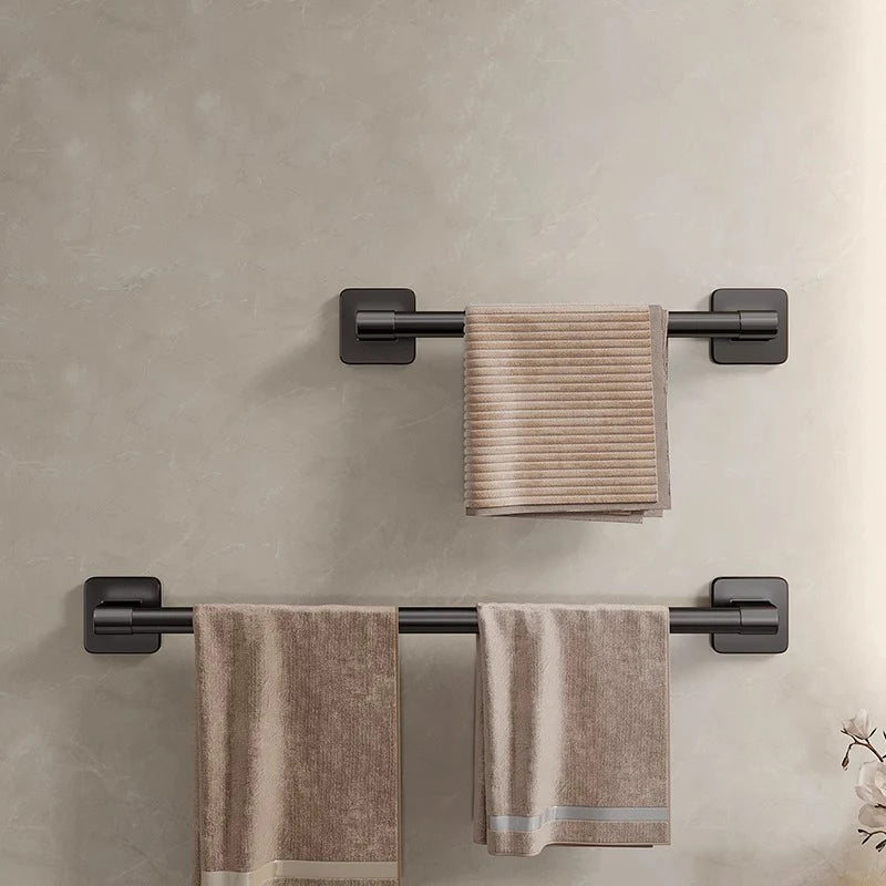 Aluminum Wall-Mounted Shower Towel Rack — Space‑Saving, Multifunctional Bathroom Organizer