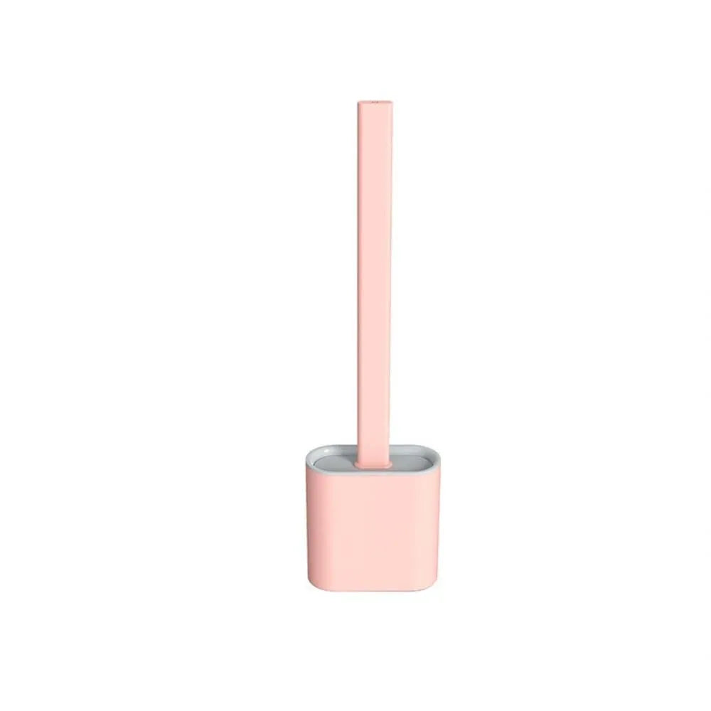 Modern Silicone Toilet Brush with Wall-Mounted Holder