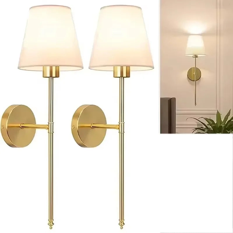 Vintage-Style Wall Lamp –  RGB Dimmable LED, Remote Control, No Wiring Needed