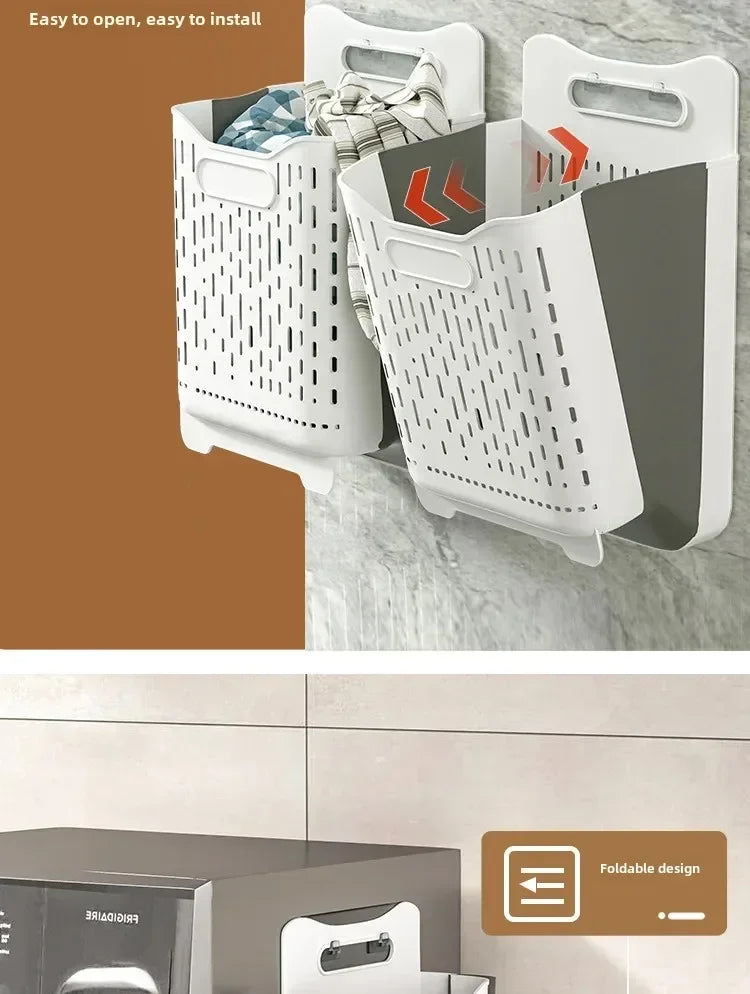 Laundry Hamper Hangable Draining Design, Waterproof, Large Capacity