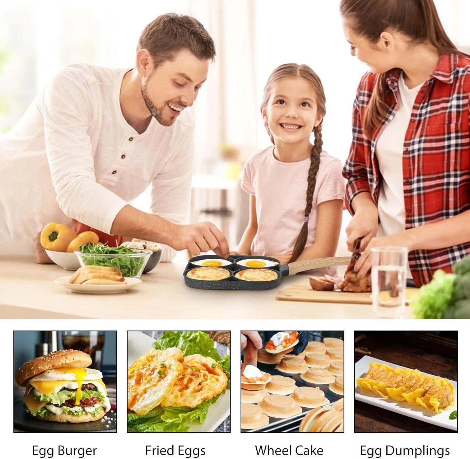 ZeniPan™ — Four‑Section Non‑Stick Pan for Perfect Breakfasts